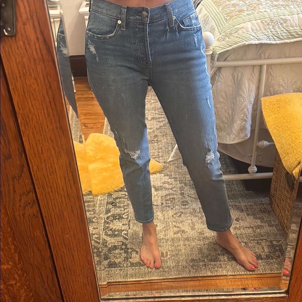 7 For All Mankind Blue Ankle Jeans